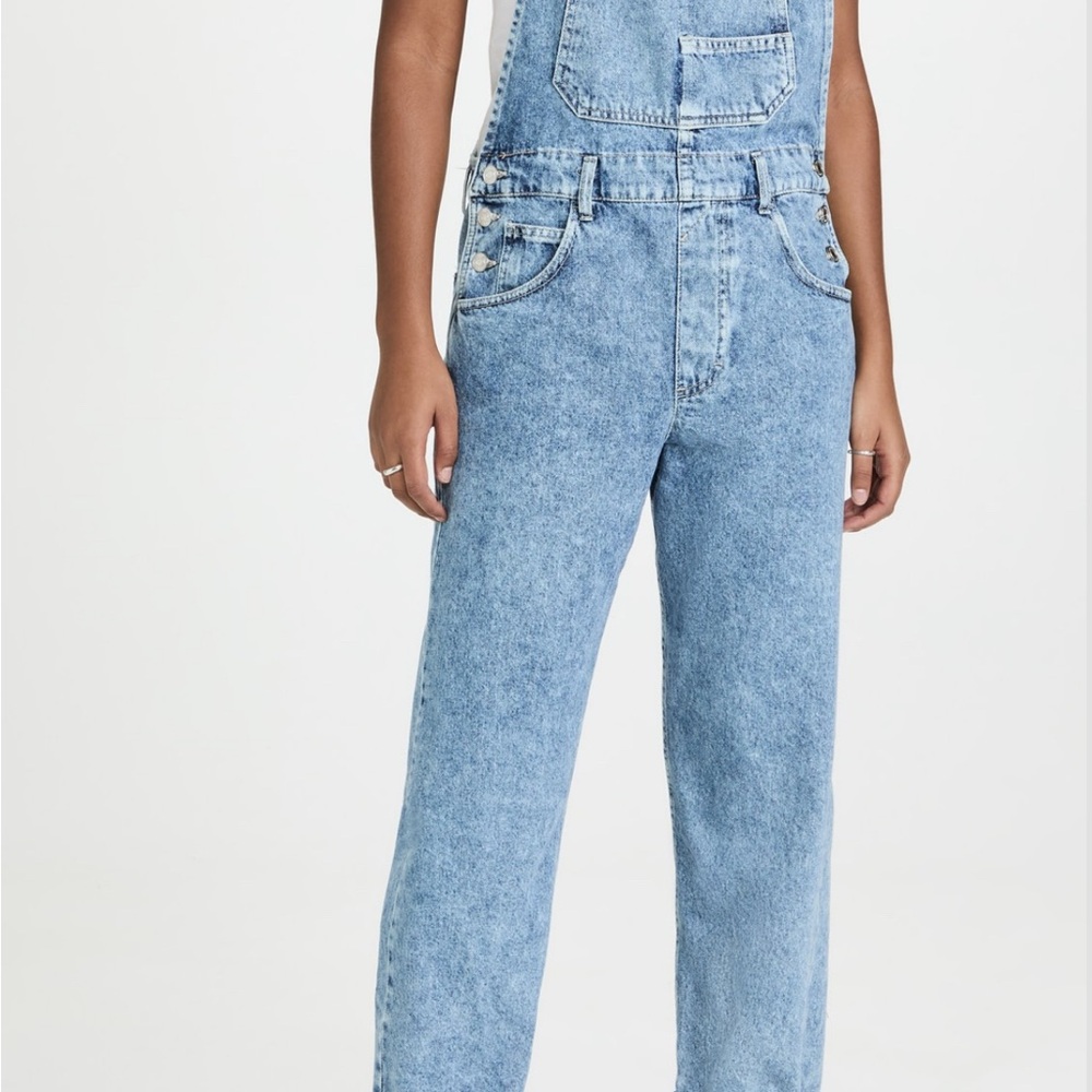 We The Free Ziggy Denim Overall in Powder Blue